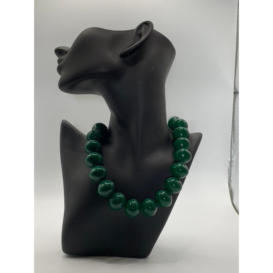 Women's Green Gemstone Adjustable Necklace