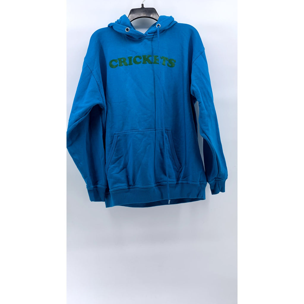 UNBRANDED Men's Blue-Green Crickets Logo Casual Pullover Hoodie SZ L