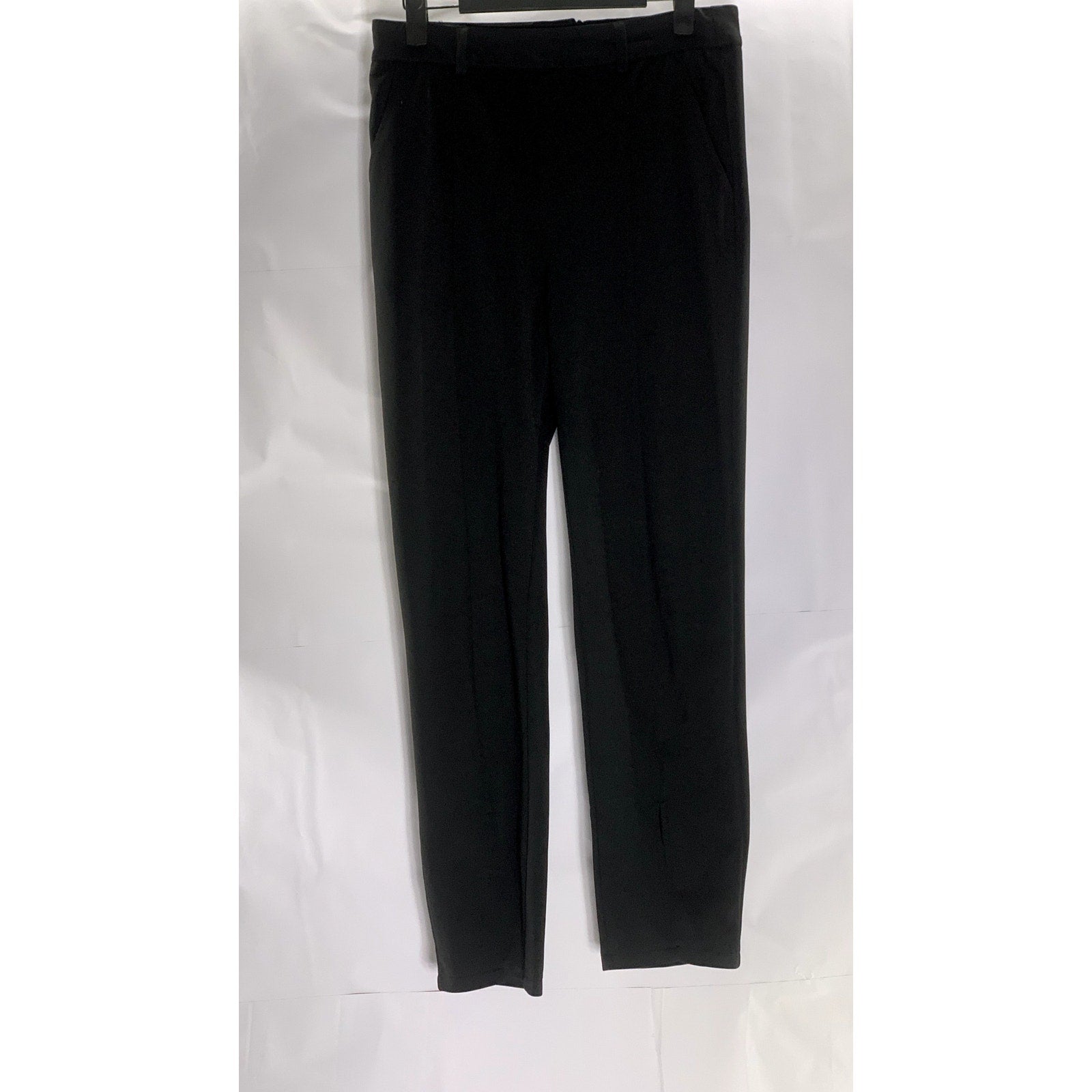 RIHOAS Women's Black Solid Slit-Hem Pull-On Back-Zipper Dress Pants SZ S