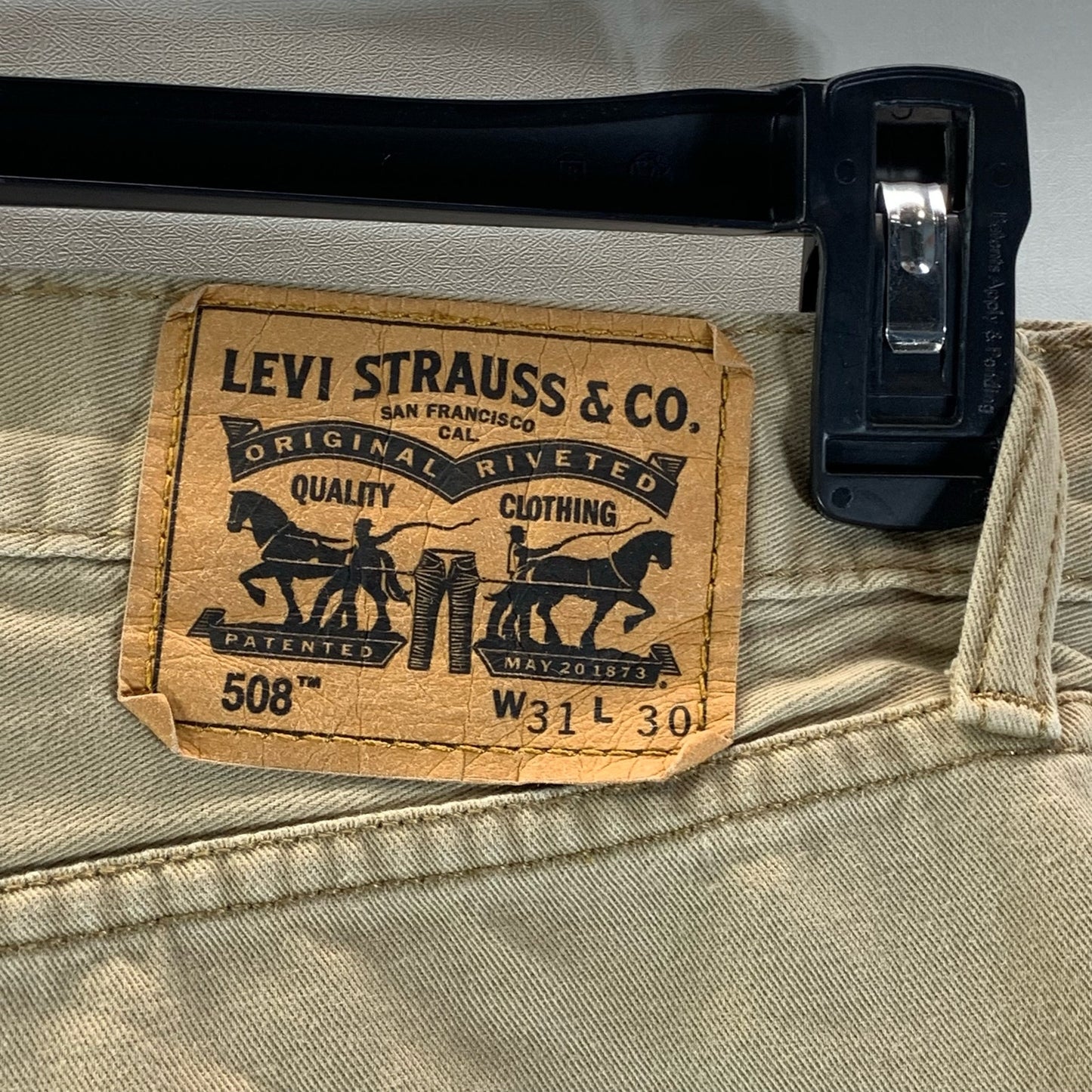 LEVI'S Men's Tan 508 Tapered-Fit Five-Pocket Denim Jeans SZ 31X30