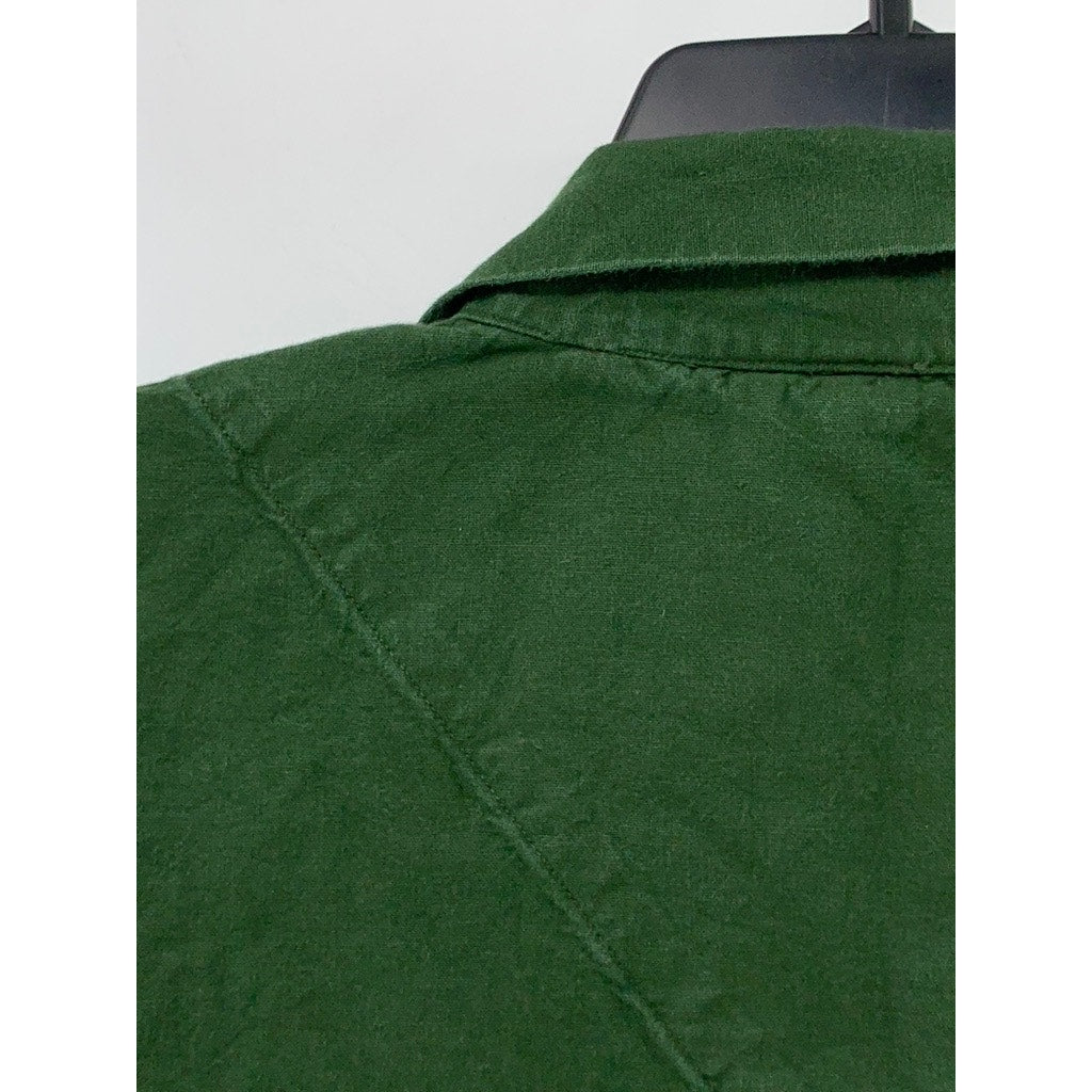 UNBRANDED Men's Green Pullover Henley Long Sleeve Shirt SZ 39(S)