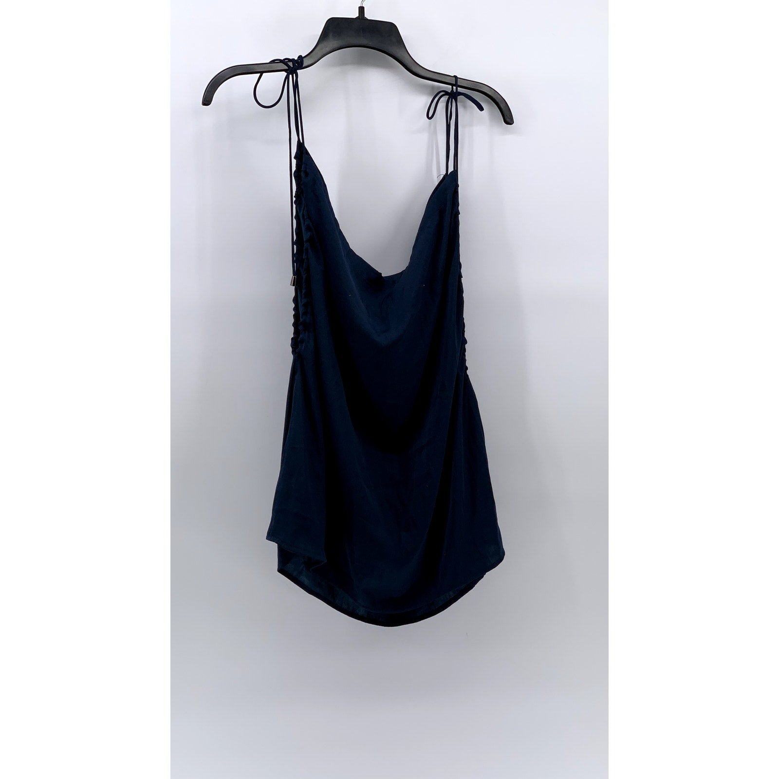 FREE PEOPLE Women's Dark Blue Tie-Shoulder Sleeveless Top SZ M