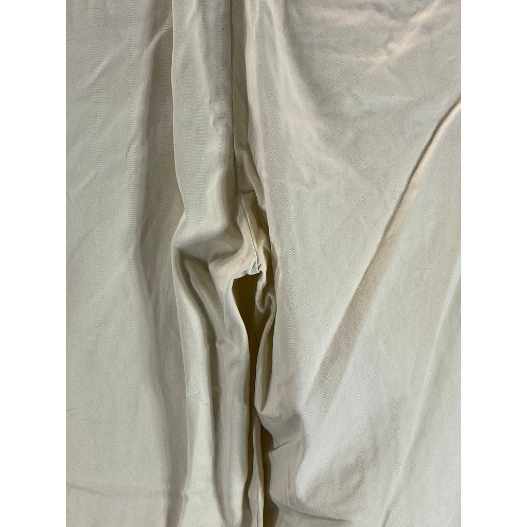 MAISON BLANCHE All Gender Coconut Milk Asymmetrical Straight Leg Trousers SZ 4