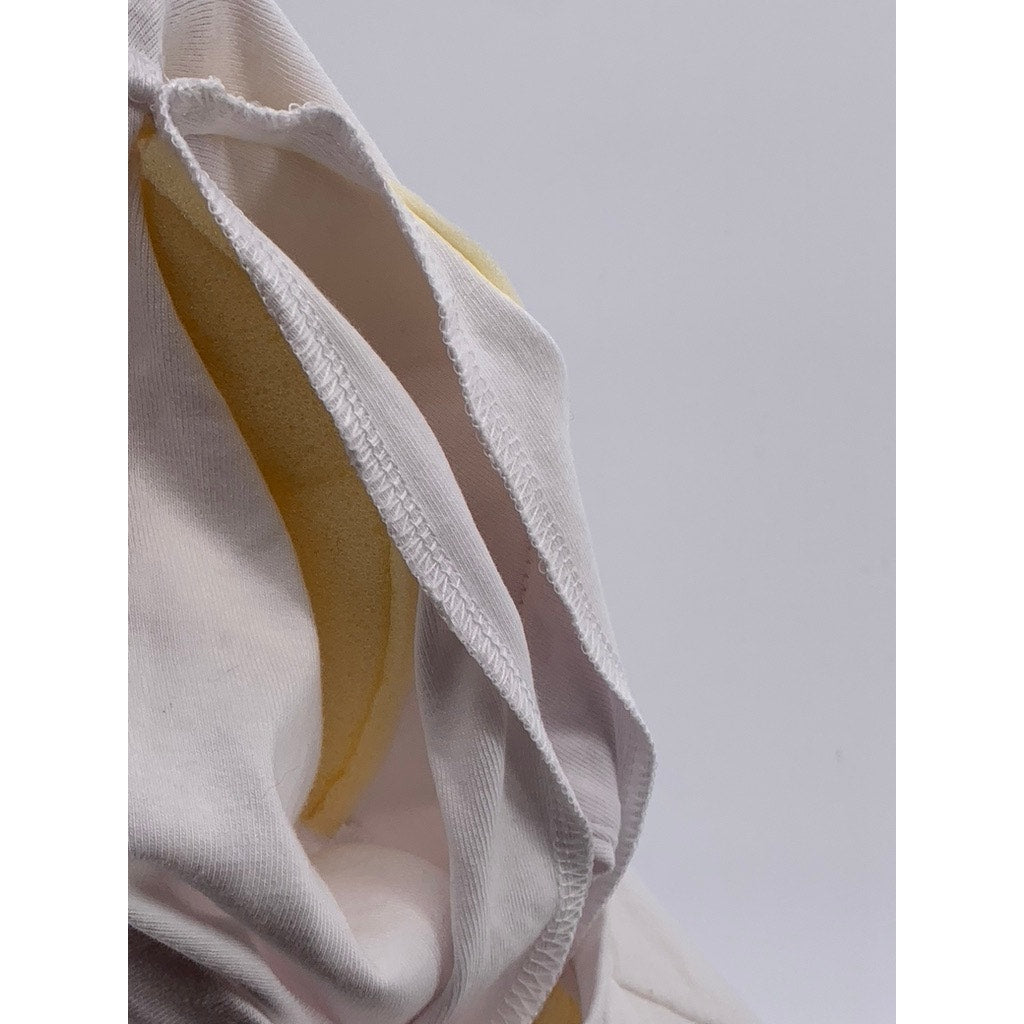 ZARA Women's White Crewneck Cropped Muscle T-Shirt SZ M