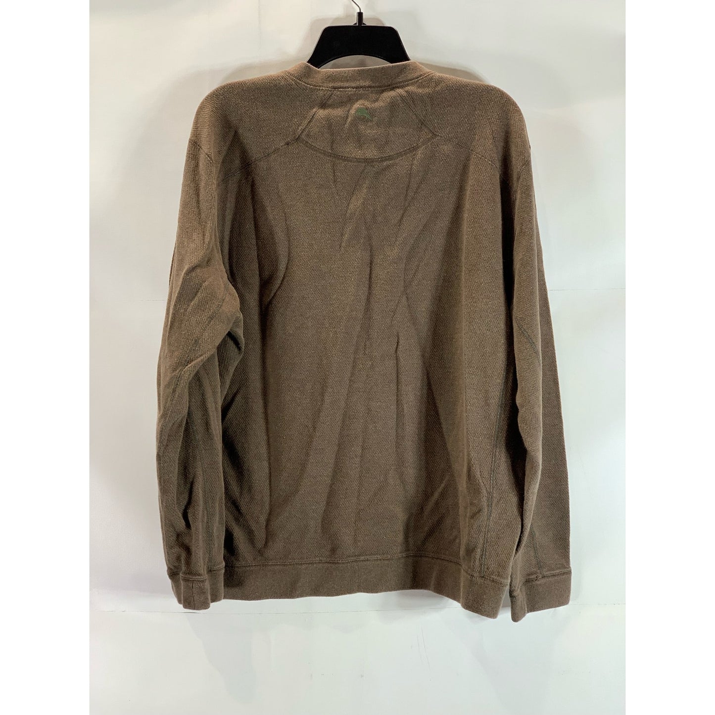 TOMMY BAHAMA Men's Brown Split-Neck Pullover Sweater SZ M