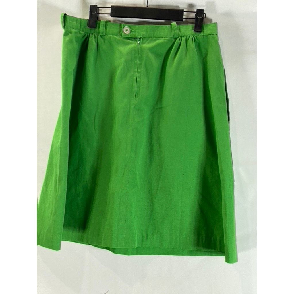 VINTAGE Women's Green Toucan/Parrot Graphic Knee Length A-Line Skirt SZ S