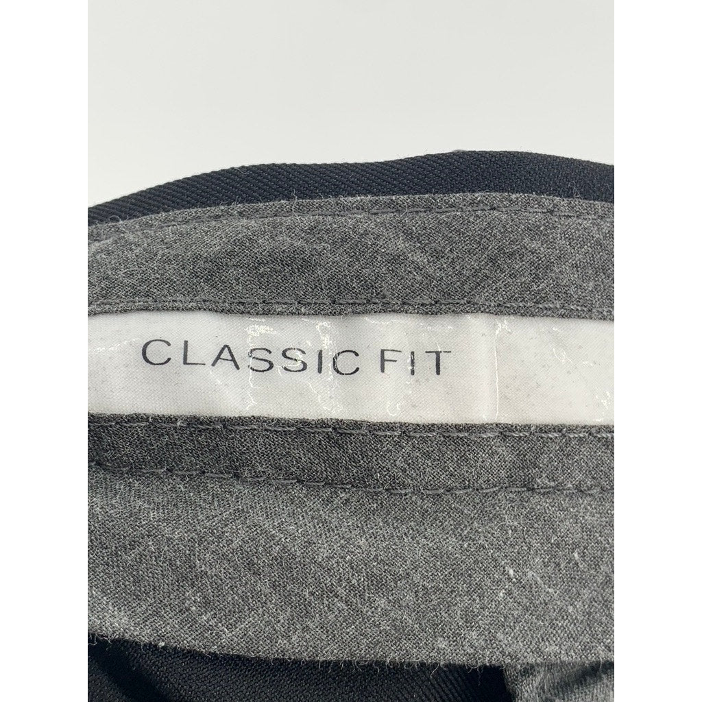 HAGGAR Men's Black Cool18 Pro Classic-Fit Straight-Leg Pant SZ 40X31