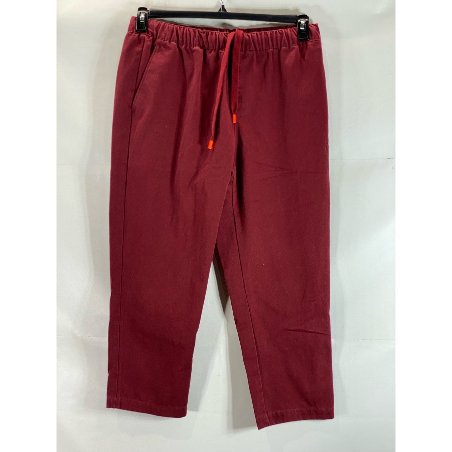 ADIDAS Men's Red Jonah Hill Elastic Waist Straight-Leg Pull-On Chino Pants SZ L