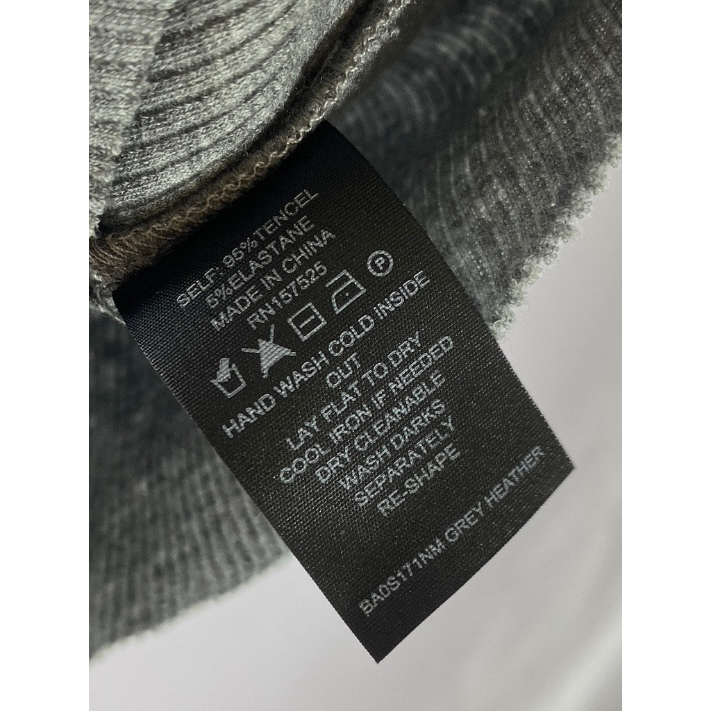 WSLY Women's Dark Gray Ribbed Crewneck Sleeveless Tank Top SZ XS