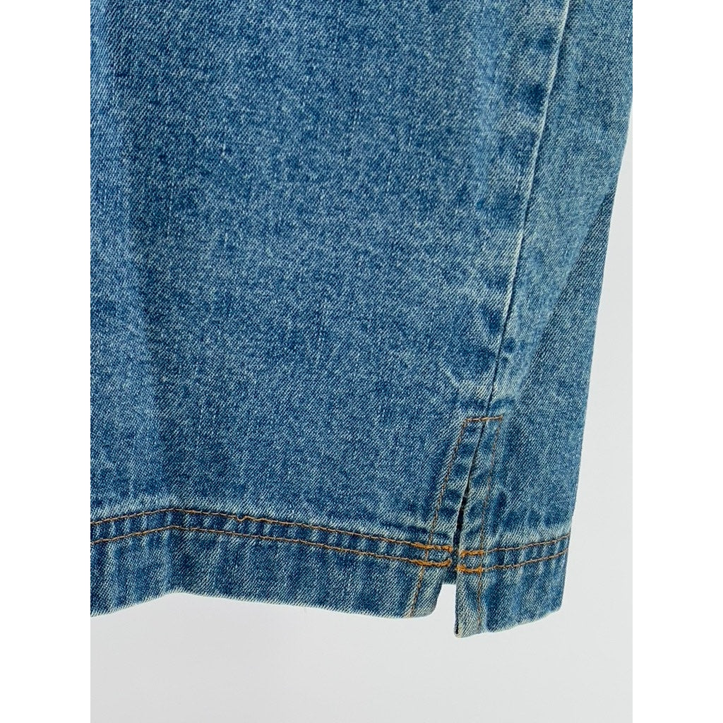 CABIN CREEK Women's Vintage Blue Denim Button-Up Sleeveless Cotton Top SZ XL