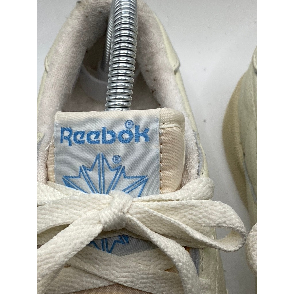 REEBOK Women's Chalk-Blue Classic Club C 85 Vintage Lace-Up Sneakers SZ 6.5