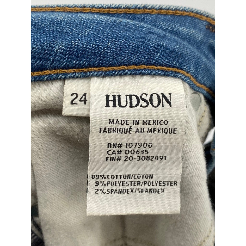 HUDSON Women's Blue Denim Viceroy Five-Pocket Knee Shorts SZ 24