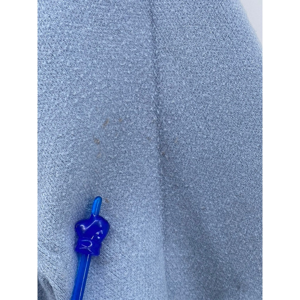 INDUSTRY Women's Vintage Blue Knit Mock-Neck Long Puff Sleeve Sweater SZ M