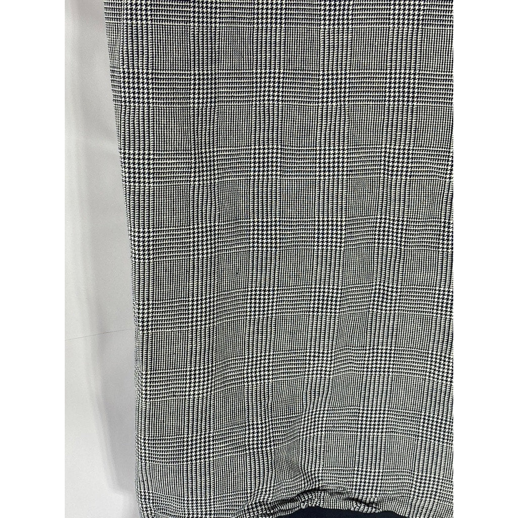 LAUREN RALPH LAUREN Women's Petite Vintage Black-White Plaid Wrap Skirt SZ 6P