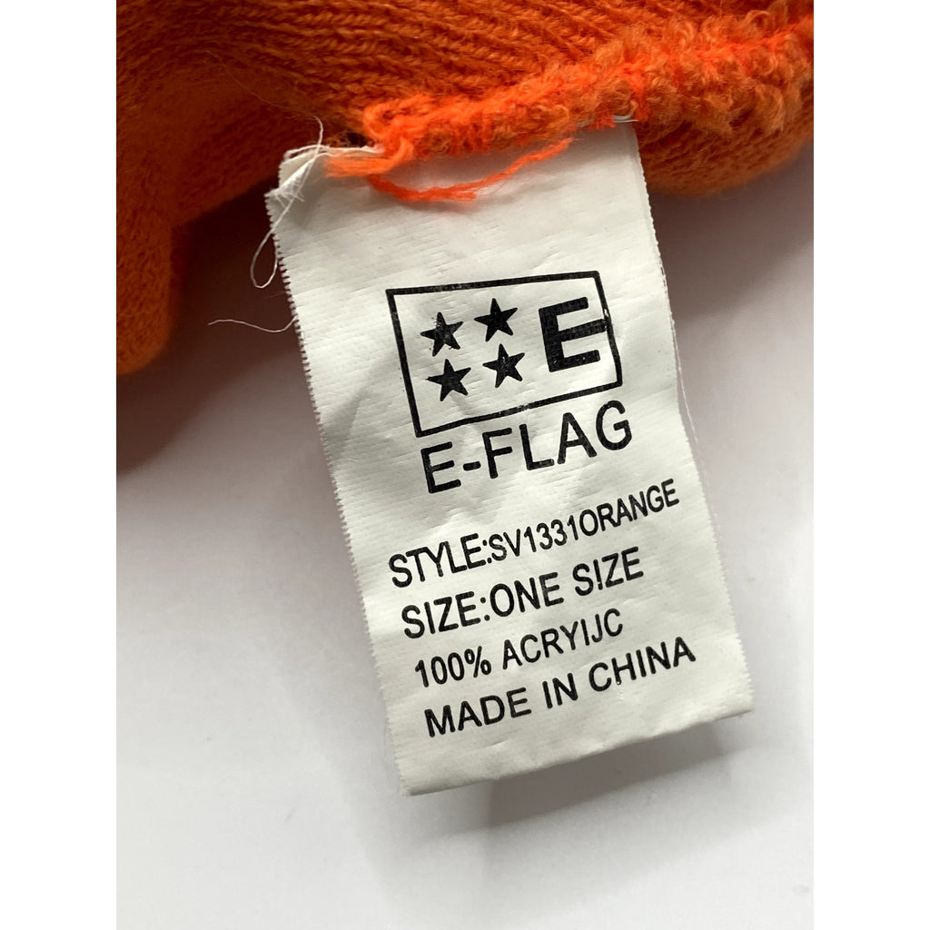 E-FLAG Unisex Adult Orange Knit Cuffed Casual Beanie SZ OS