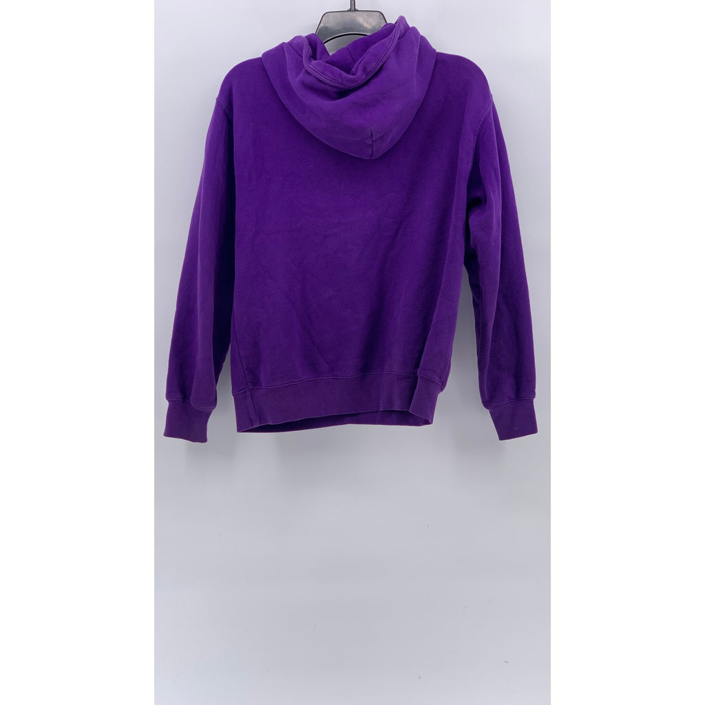 ARITZIA TNA Women’s Dark Purple Half-Zip Long Sleeve Hooded Sweater SZ S