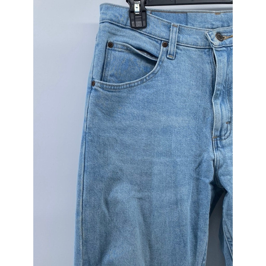 WRANGLER Men's Light Wash Blue Denim Regular-Fit Straight-Leg Jeans SZ 30X32