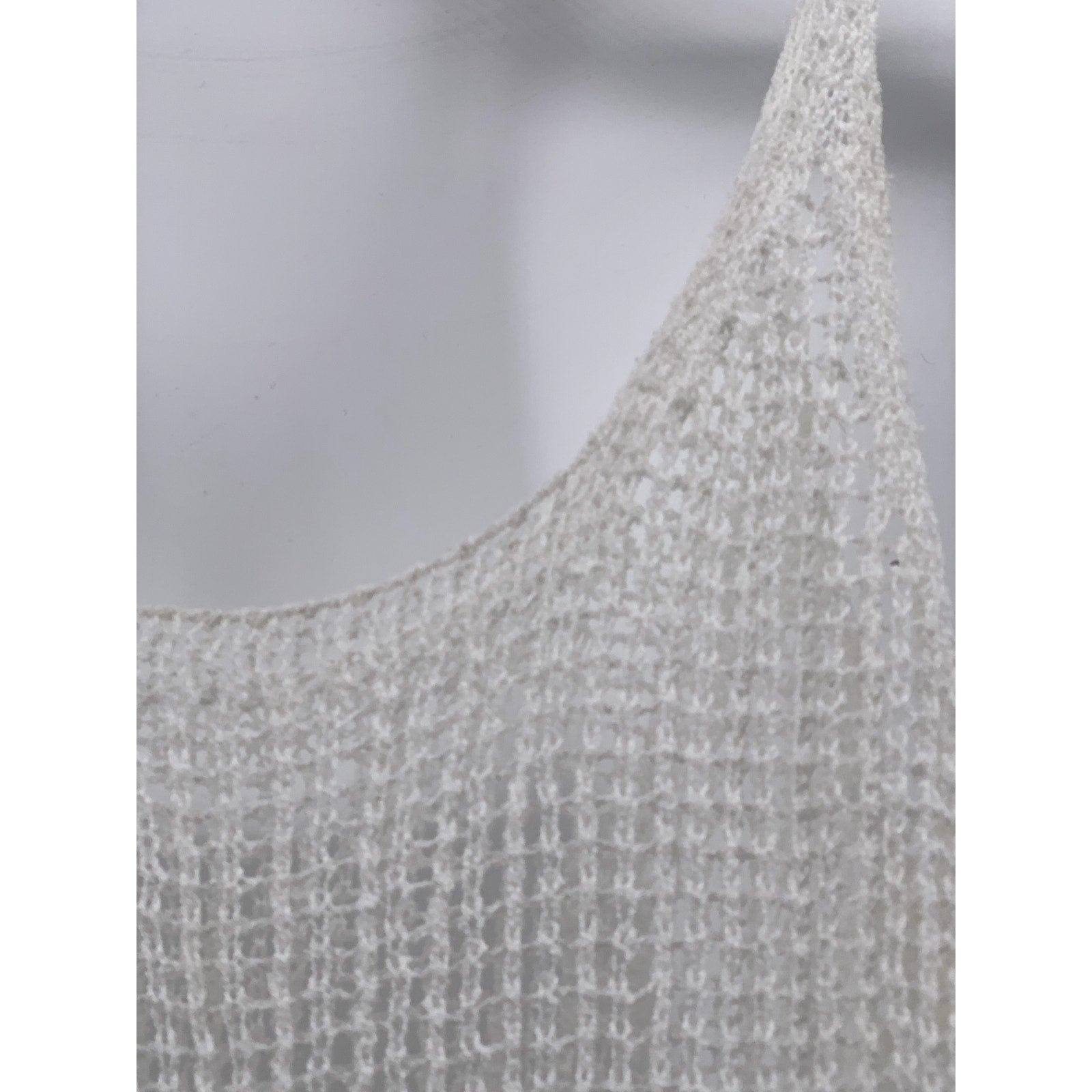 SHEIN Women's White-Brown Ombre Knit Scoop-Neck Knee Length Swim Coverup SZ 4