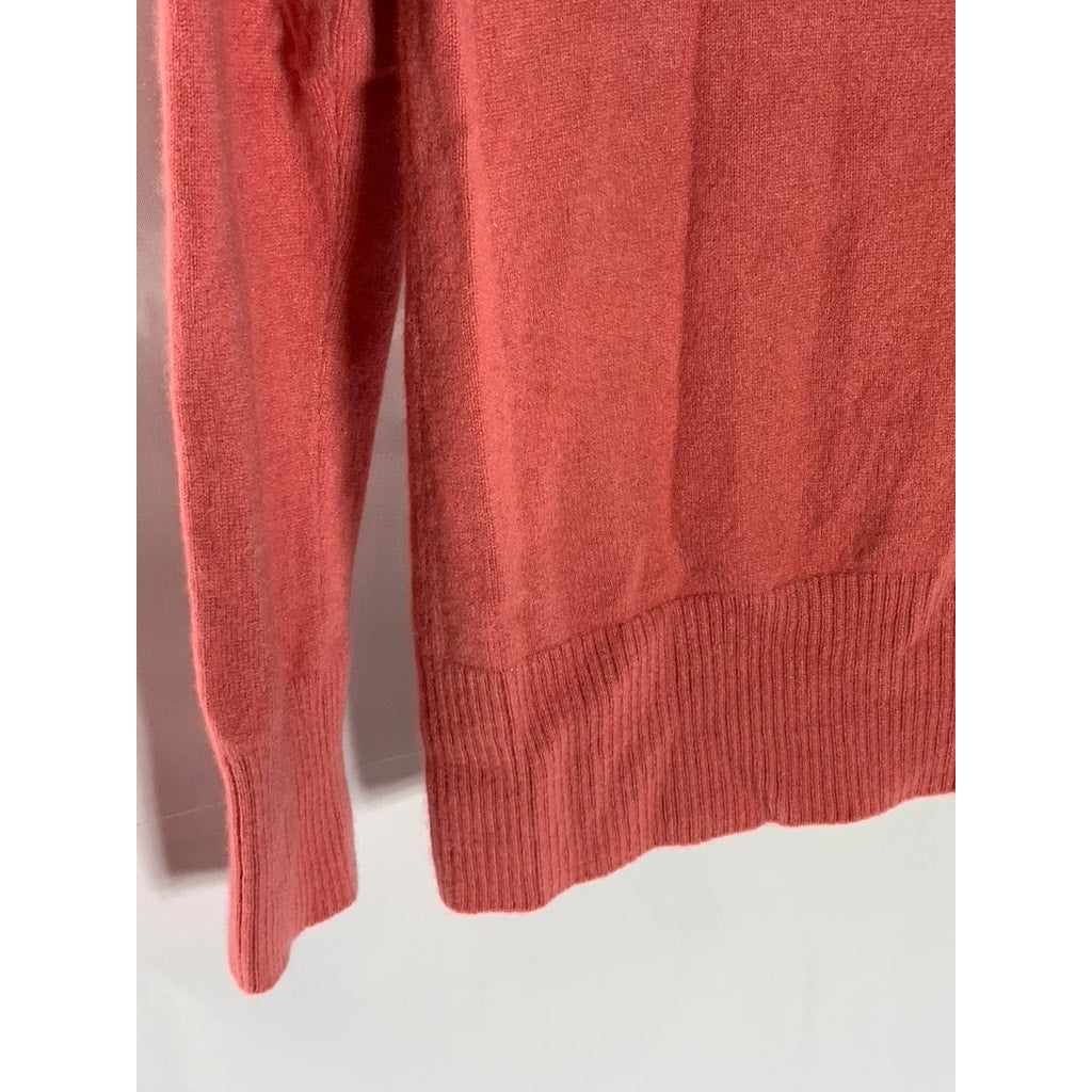 PRESTON & YORK PREMIUM Women's Red Cashmere Mock-Neck Long Sleeve Sweater SZ XS