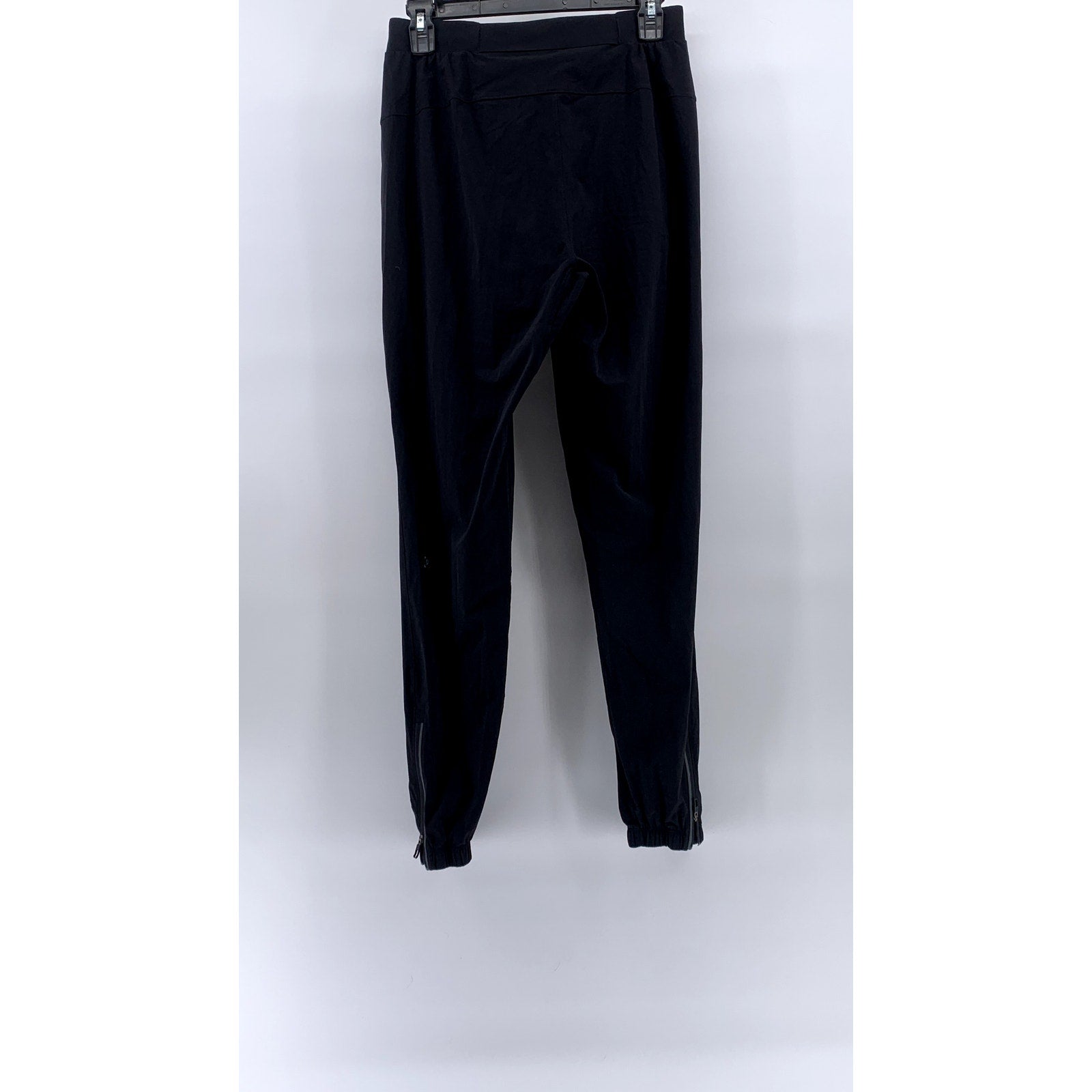 LULULEMON Women's Black Solid Pull-On High-Rise Zipper-Hem Jogger SZ S