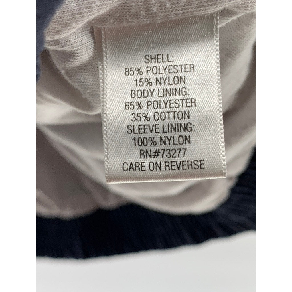 CROFT & BARROW SPORT Men's Navy Stand Collar Zip-Up Windbreaker Jacket SZ M