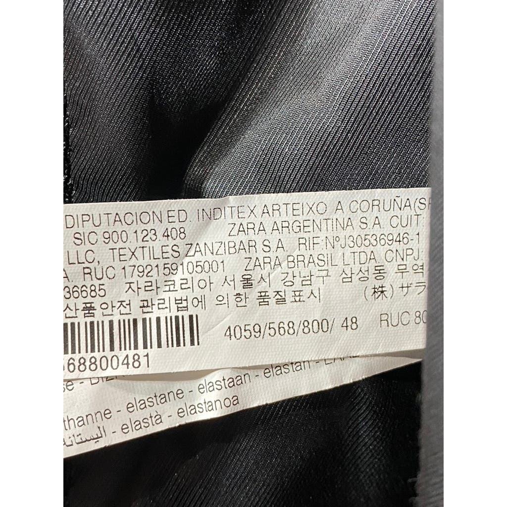 ZARA Men's Black Solid two-Button Blazer SZ 38