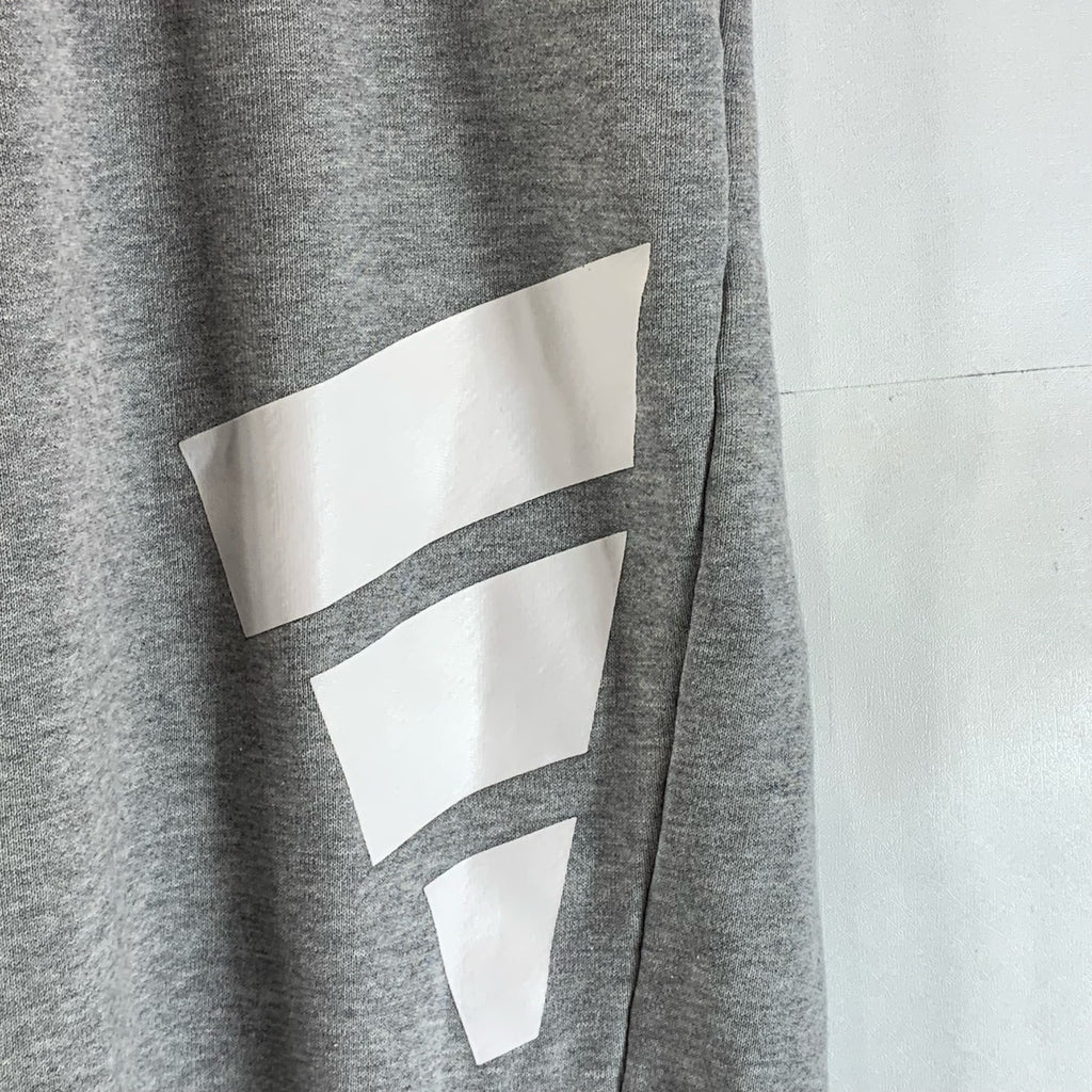 ADIDAS Men's Gray Heather Regular-Fit Future Icons Logo Graphic Sweatpants SZ S
