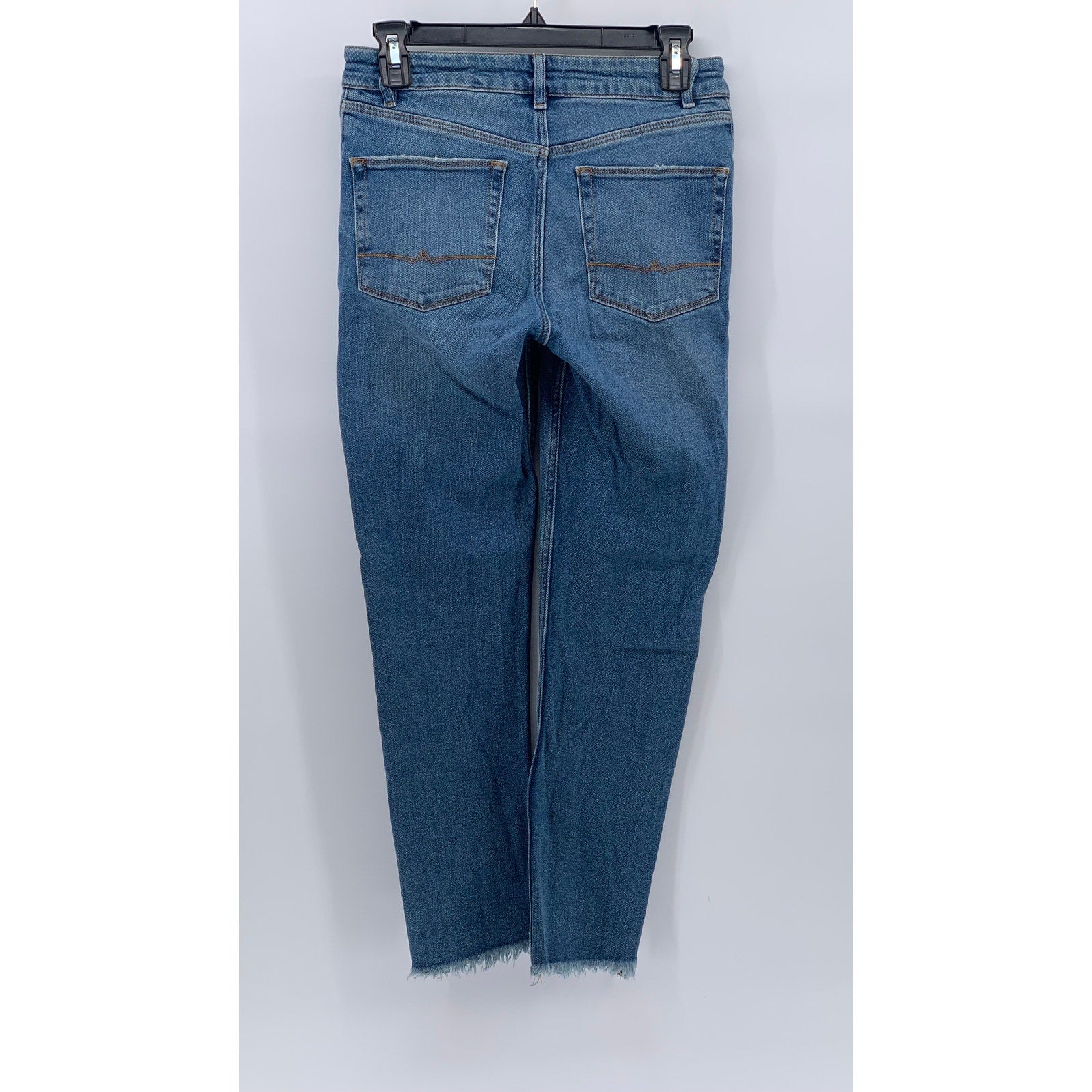 ASOS DESIGN Men's Dark Blue Distressed Frayed Hem Skinny Jeans SZ 28X30