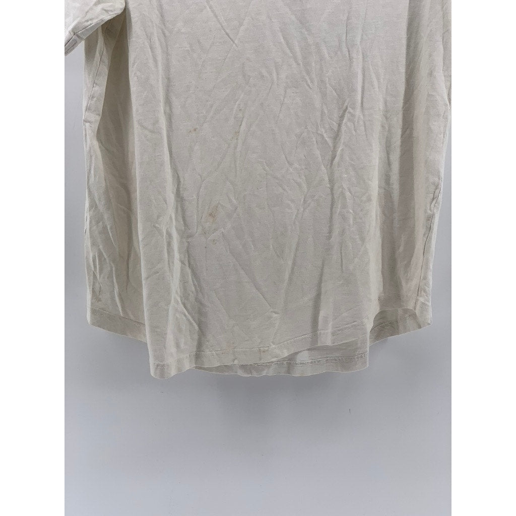 UNBRANDED Men's White Batman Logo Crewneck Short Sleeve T-Shirt SZ L