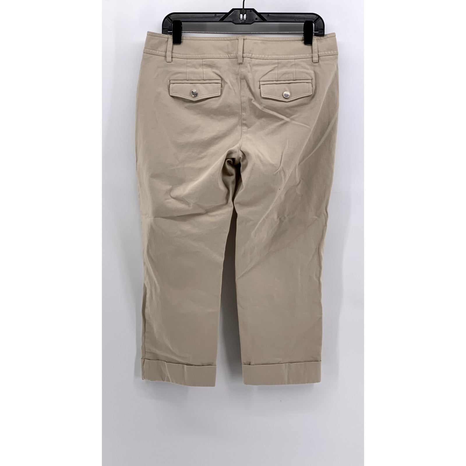 WHITE HOUSE BLACK MARKET Women's Tan Cropped Pants SZ 10