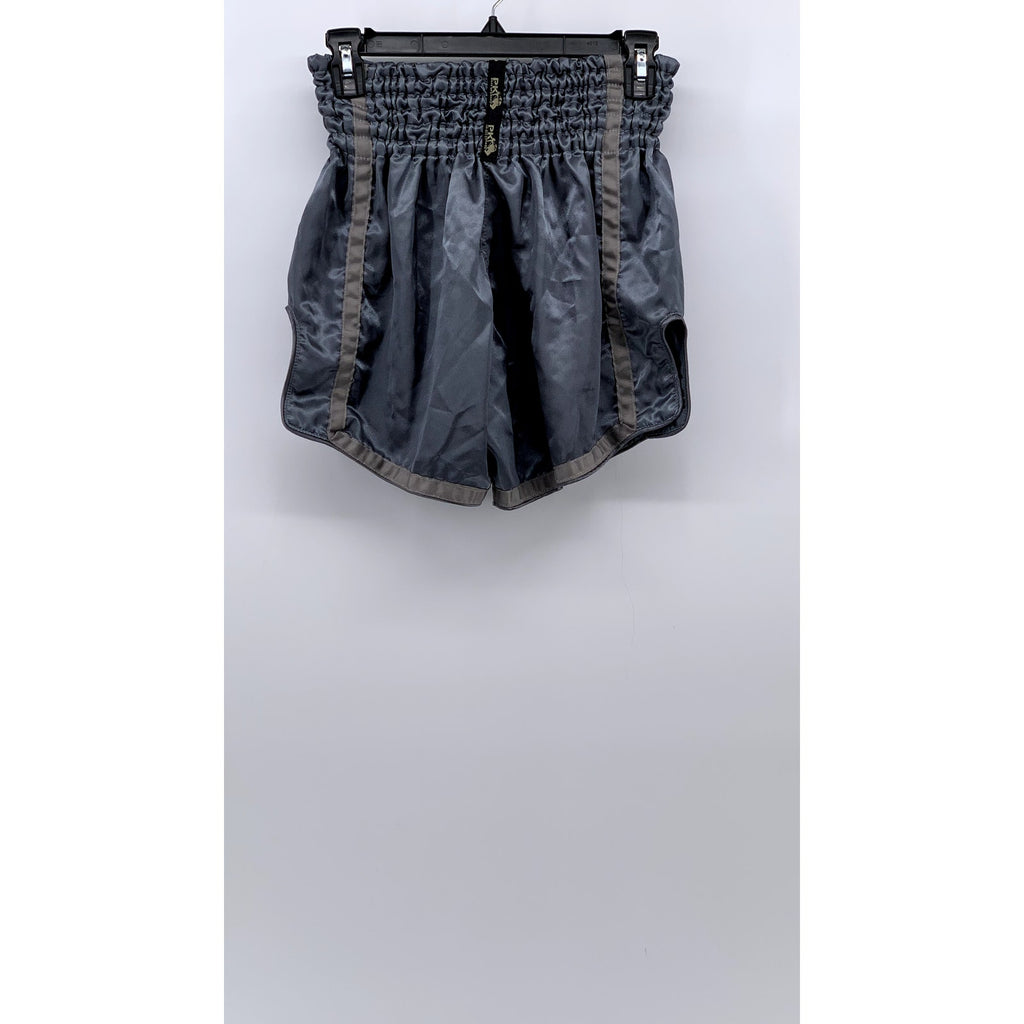 PK BOXING AMANPURI Men's Gray Smocked Pull-On Sport Maui Thai Boxing Shorts SZ L