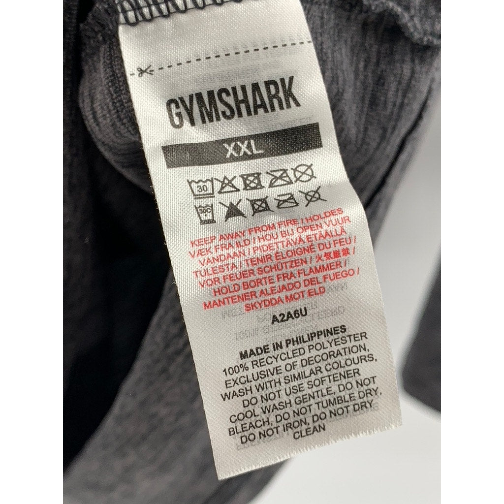 GYMSHARK Men's Charcoal Gray Crewneck Arrival Long Sleeve T-Shirt SZ 2XL