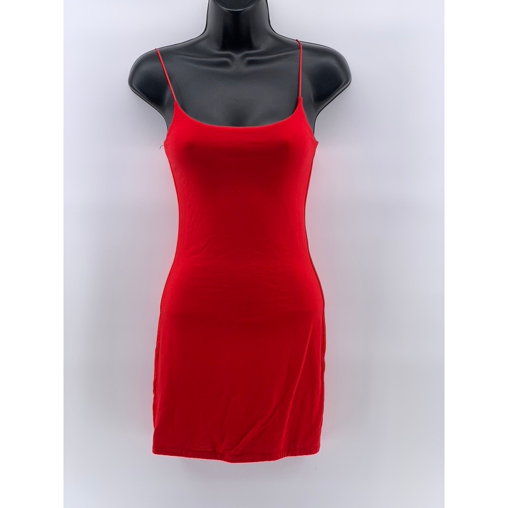WILFRED FREE Women's Red Scoop-Neck Spaghetti Strap Bodycon Mini Dress SZ XS