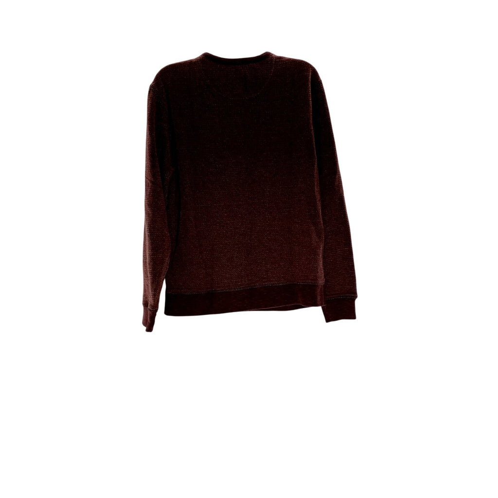 JACHS NEW YORK Men's Burgundy Knit Crewneck Regular-Fit Sweater SZ L