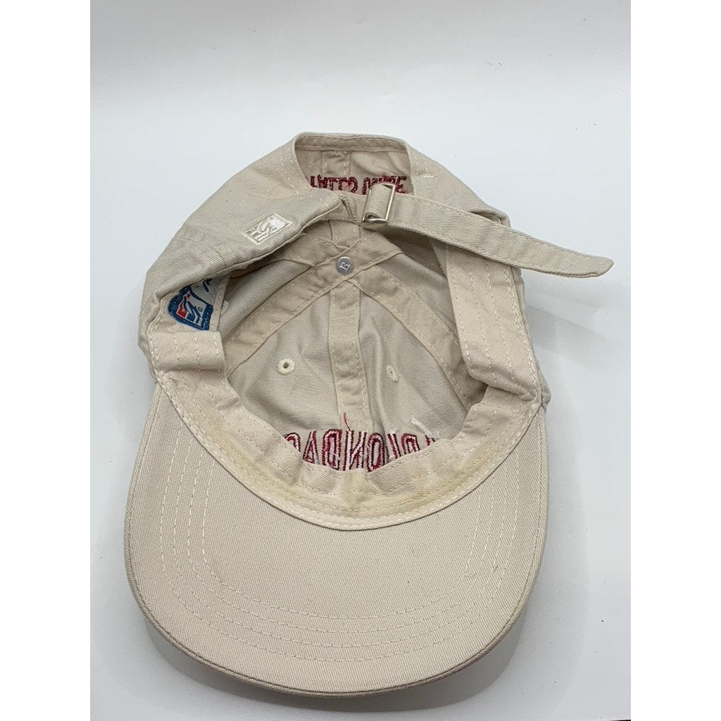ADIONDACKS Unisex Beige-Red Embroidered High Falls Hat SZ OS