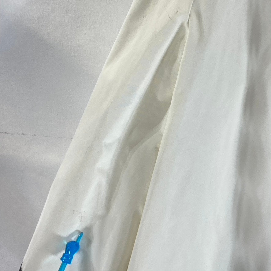 CANTAO Women's Cream/Black Snap Button Lightweight Windbreaker Jacket SZ S