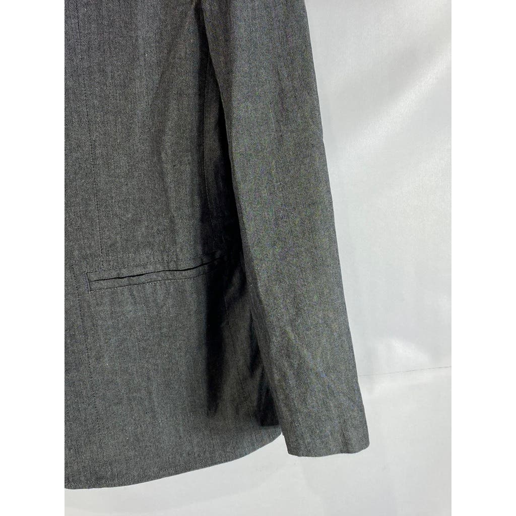 JACHS NEW YORK Men's Gray Herringbone Two-Button Sport Coat SZ L