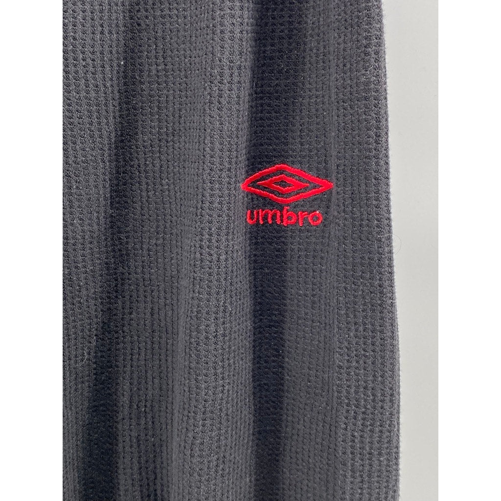 UMBRO Men's Black-Red Thermal Pull-On Underlayer Long Johns SZ L