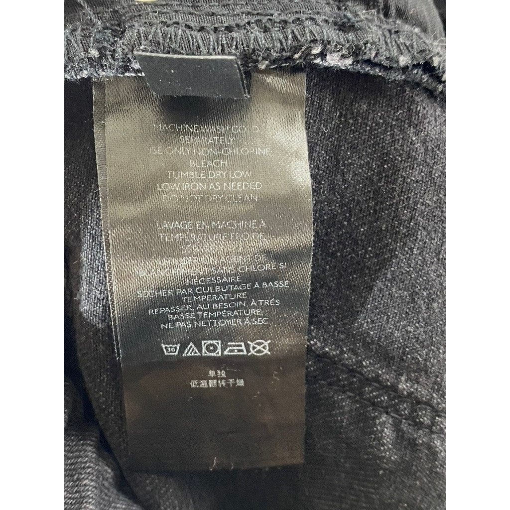 BDG By URBAN OUTFITTERS Women's Black Distressed Raw-Hem Denim Jean SZ 28