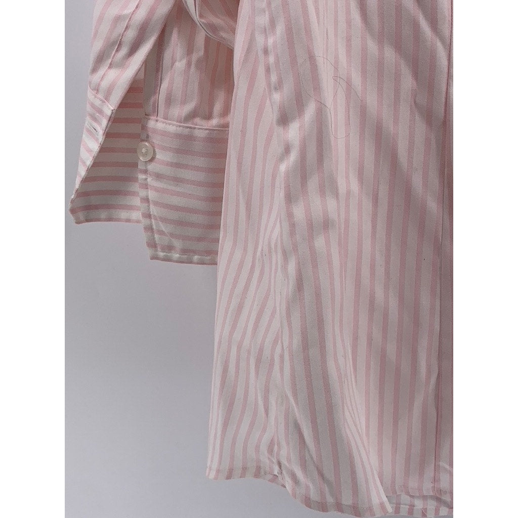 JONES NEW YORK Women's Plus Pink Striped Button-Up Long Sleeve Top SZ 2X