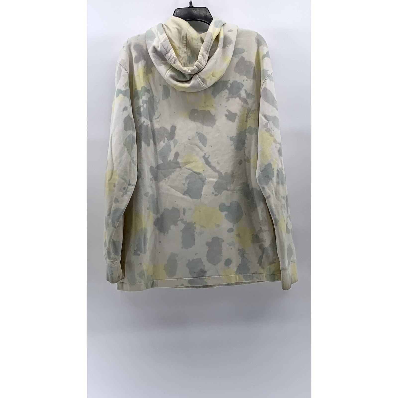 VANS Men’s White-Green Tie-Dye Regular-Fit Long Sleeve Hoodie SZ L