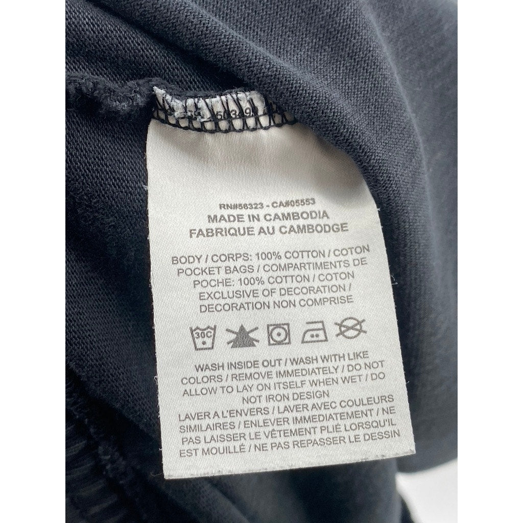 NIKE Men’s Black Solid Drawstring Casual Pull-On Shorts SZ L