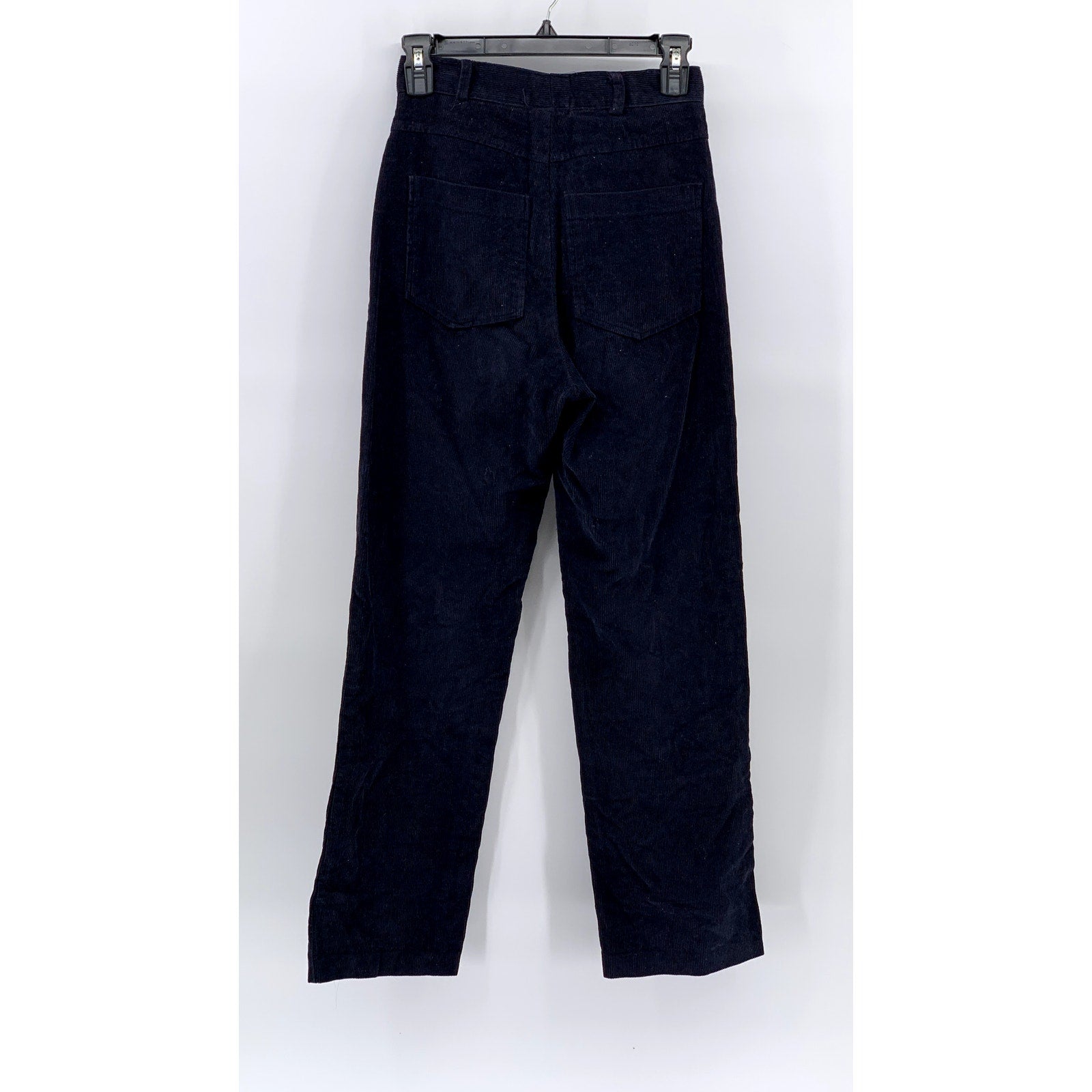 UNBRANDED Women’s Blue Corduroy Straight-Leg High-Rise Pants SZ 26