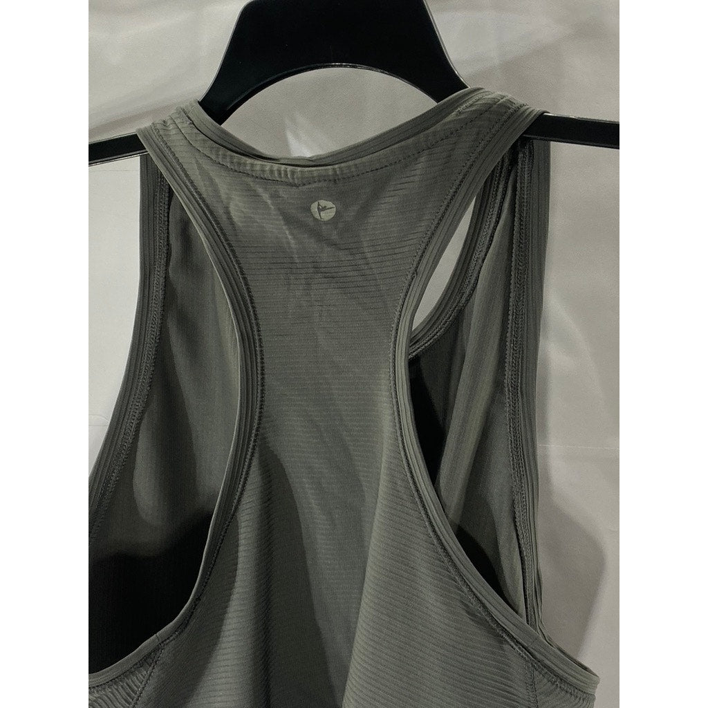 90 DEGREE BY REFLEX Women’s Charcoal Ribbed Racerback Cropped Tank Top SZ XL