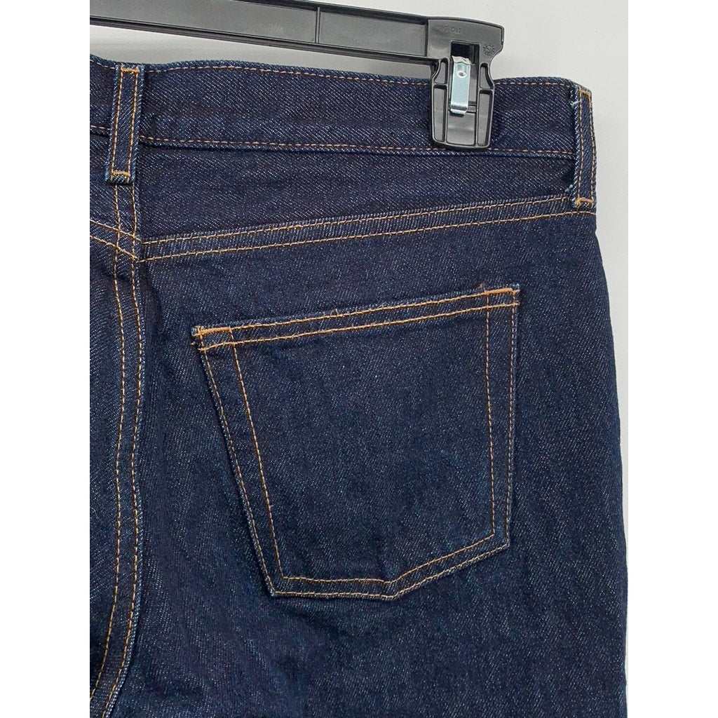 COS Women's Indigo Blue Regular-Fit Bootcut Leg Low-Rise Pipe Jeans SZ 28