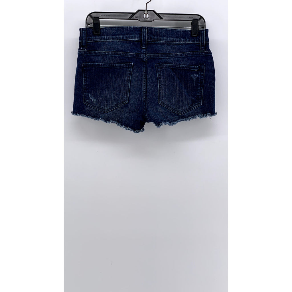 EXPRESS JEANS Women's Blue Denim Distressed Cut-Off Cotton-Blend Shorts SZ 4