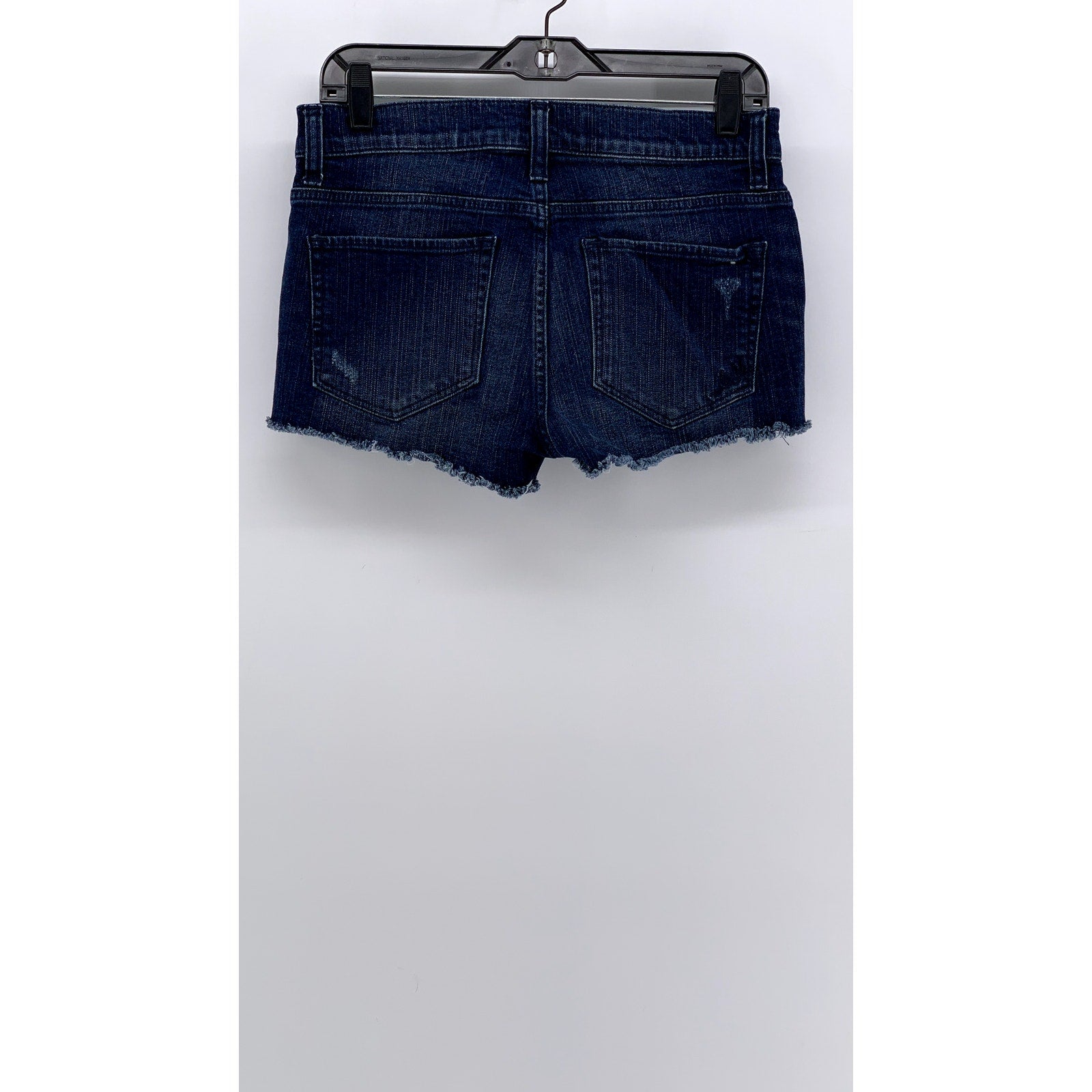 EXPRESS JEANS Women's Blue Denim Distressed Cut-Off Cotton-Blend Shorts SZ 4