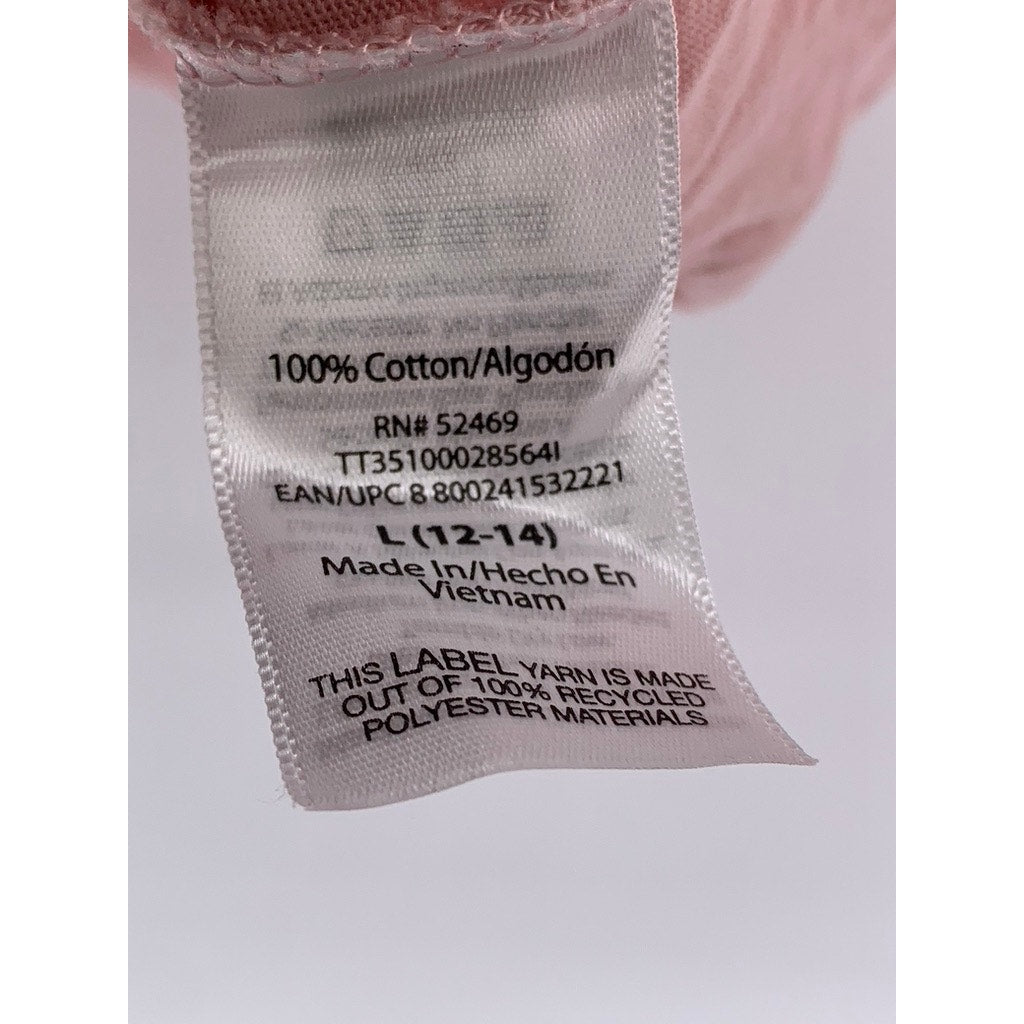 TIME & TRU Women's Light Pink Casual Crewneck Long Sleeve Top SZ L