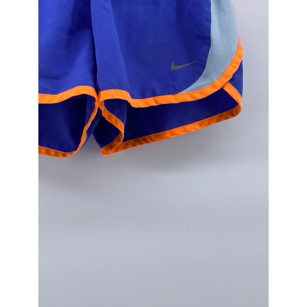 NIKE Women’s Blue-Orange Elastic Waist Dri-Fit Running Shorts SZ XS