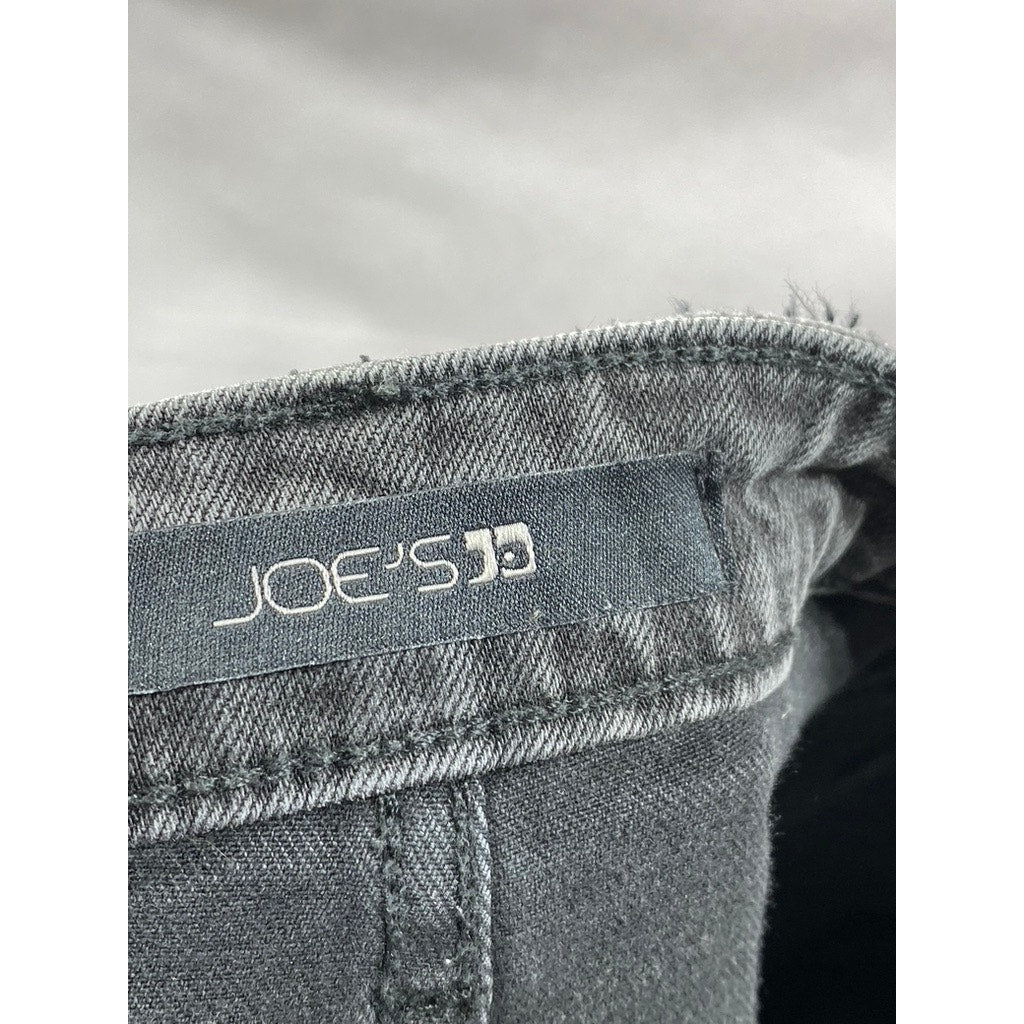 JOE'S Women's Washed Black Raw-Hem Denim Relaxed-Fit Five-Pocket Shorts SZ 29